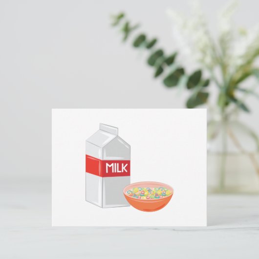Milch und Getreide Postkarte (Stehend Vorderseite)