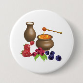 Milch und Honig mit Beeren Rustikale Küche Button (Vorderseite)