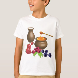 Milch und Honig mit Beeren Rustikale Küche T-Shirt