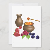 Milch und Honig mit Berries Rustikale Ernährung Einladung (Vorderseite)