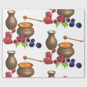 Milch und Honig mit Berries Rustikale Ernährung Geschenkpapier (Flach)