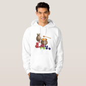 Milch und Honig mit Berries Rustikale Ernährung Hoodie (Vorne ganz)