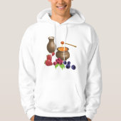 Milch und Honig mit Berries Rustikale Ernährung Hoodie (Vorderseite)
