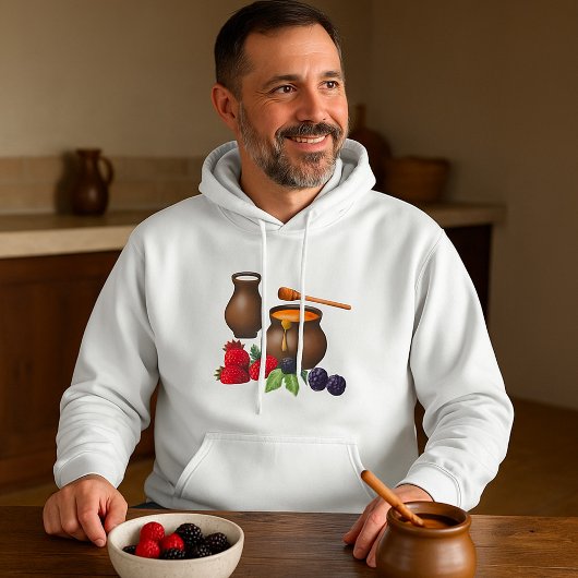 Milch und Honig mit Berries Rustikale Ernährung Hoodie