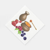 Milch und Honig mit Berries Rustikale Ernährung Serviette (Ecke)