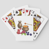 Milch und Honig mit Berries Rustikale Ernährung Spielkarten (Rückseite)