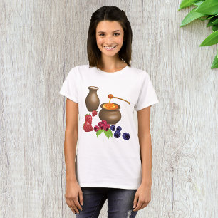 Milch und Honig mit Berries Rustikale Ernährung T-Shirt