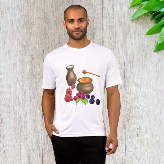 Milch und Honig mit Berries Rustikale Ernährung T-Shirt