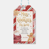 Milch und Keks für die Weihnachtsabendfüllanlage Geschenkanhänger (Vorderseite)