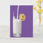 Milch und Keks Geburtstag Karte (Gelbe Blume)