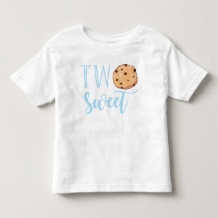 Milch und Kekse blau 2. Geburtstag zwei süße Kleinkind T-shirt