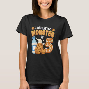 Milch und Kekse Dieses kleine Monster ist 5. Tag T-Shirt