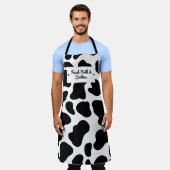 Milch und Kekse, essbar, schwarz Schürze (Getragen)