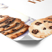 Milch und Kekse Geburtstag Foto Meilenstein Zeiche Poster (Ecke)