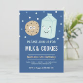 Milch und Kekse Geburtstagsdessert-Party Einladung (Stehend Vorderseite)