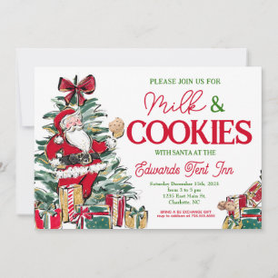 Milch und Kekse mit dem Weihnachtsmann, Weihnachts Einladung