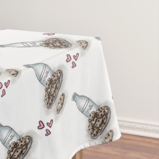 Milch und Kekse mit Herz Tischdecke (Beispiel)