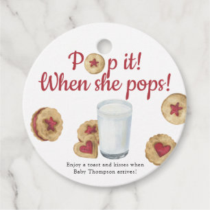 Milch und Kekse Pop it! Wenn sie poppt Geschenkanhänger