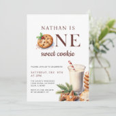 Milch und Kekse Weihnachten Einladung (Stehend Vorderseite)