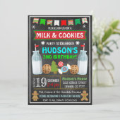 Milch und Kekse - Weihnachtseinladung Einladung (Stehend Vorderseite)