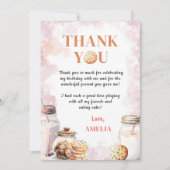 Milch und Kekse zum Geburtstag Dankeskarte (Vorderseite)