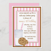 Milch und Kekse zum Geburtstag Einladung (Vorne/Hinten)