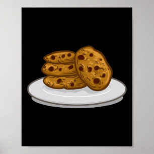 Milch- und Keksoutfit für Halloween-Cookie Poster