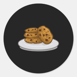 Milch- und Keksoutfit für Halloween-Cookie Runder Aufkleber