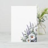 Milch und Lavendel Einladung (Stehend Vorderseite)