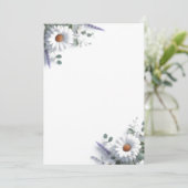 Milch und Lavendel Einladung (Stehend Vorderseite)