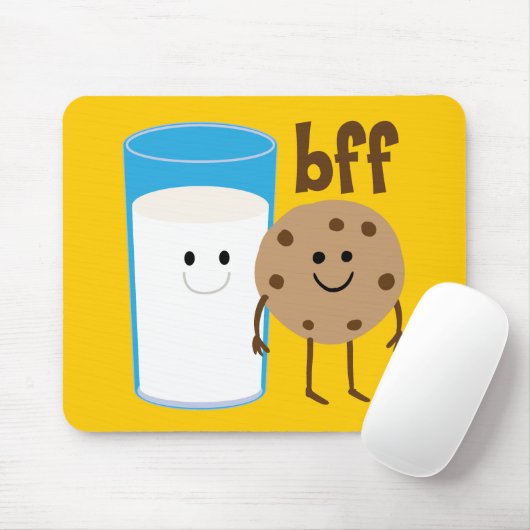 Milch und Plätzchen BESTE FREUNDIN Mousepad (Mit Mouse)