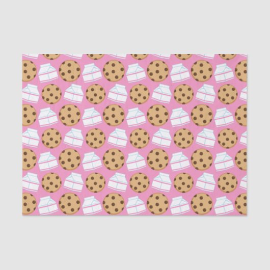 Milch-und Plätzchen-Muster Seidenpapier (Vorderseite)