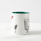Milch und Plätzchen Zweifarbige Tasse (Mittel)