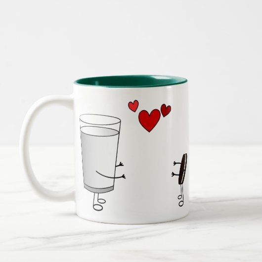 Milch und Plätzchen Zweifarbige Tasse (Links)