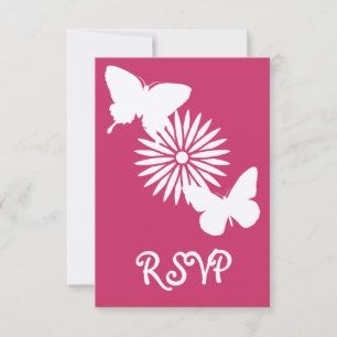 Milch und Schmetterlinge in der Raspberry RSVP-Kar RSVP Karte