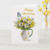 Milch und Schmetterlingskarte Karte (Gelbe Blume)