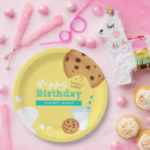 Milch und Schokolade Chip Cookies Happy Birthday Pappteller (Party)