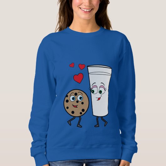 Milch-und Schokoladensplitter-Plätzchen Sweatshirt (Vorderseite)