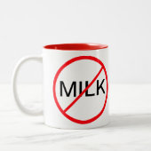 Milch verboten! zweifarbige tasse (Links)