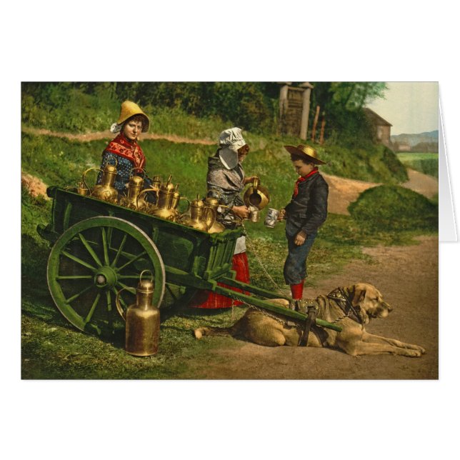 Milch-Verkäufer Brüssel Belgien 1890 (Vorderseite (Horizontal))