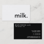 Milch. Visitenkarte (Vorne/Hinten)