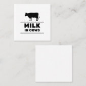 Milch von Kühen Quadratische Visitenkarte (Vorne/Hinten)