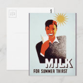 Milch - zum Sommerdurst Postkarte (Vorne/Hinten)