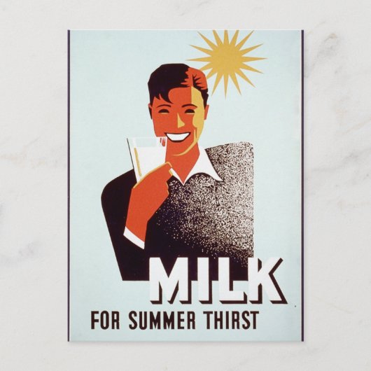 Milch - zum Sommerdurst Postkarte (Vorderseite)