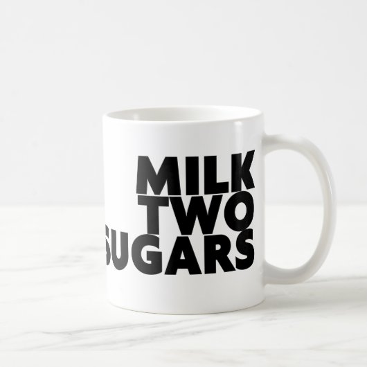 MILCH ZWEI SUGAREN KAFFEETASSE (Rechts)