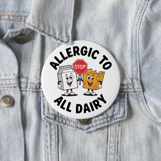Milchallergie Button (Beispiel)