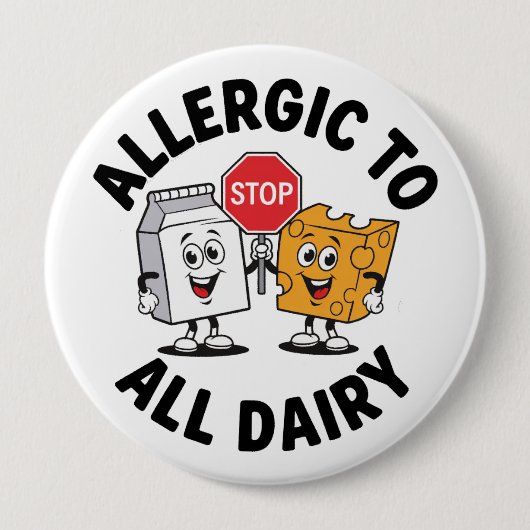 Milchallergie Button (Vorderseite)