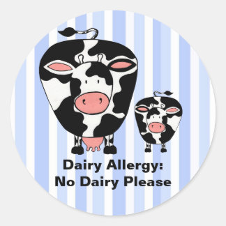 Milchallergie Farm Cow Personalisiert Label Runder Aufkleber