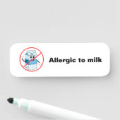 Milchallergie Namensschild (Beispiel)