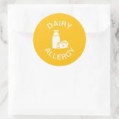 Milchallergie Runder Aufkleber (Tasche)